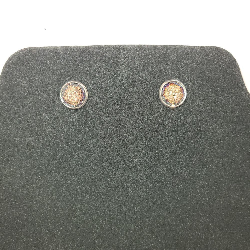 Dainty and Pretty Chocolate Color Druzy Stud